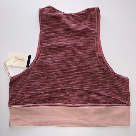 NWT Jasmine & Ginger Marled Green and Pink Seamless Longline 2 Bra Bundle size L - Picture 10 of 11